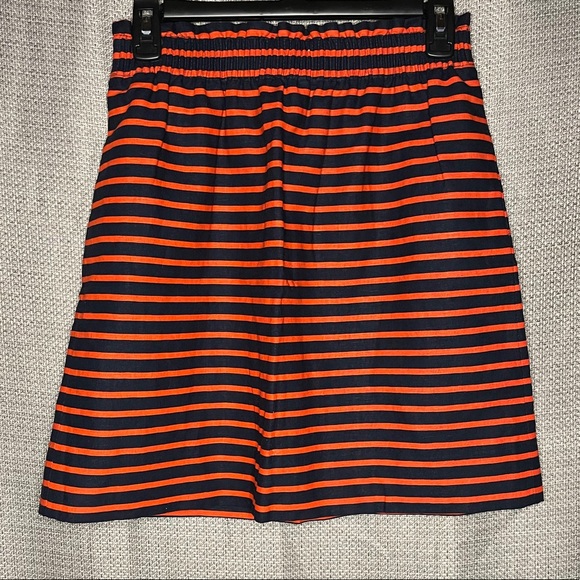 Navy/Red Striped J Crew Factory Skirt Size 4 - Picture 1 of 7